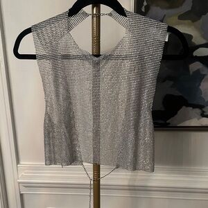 Zara Mesh and Rhinestone Top